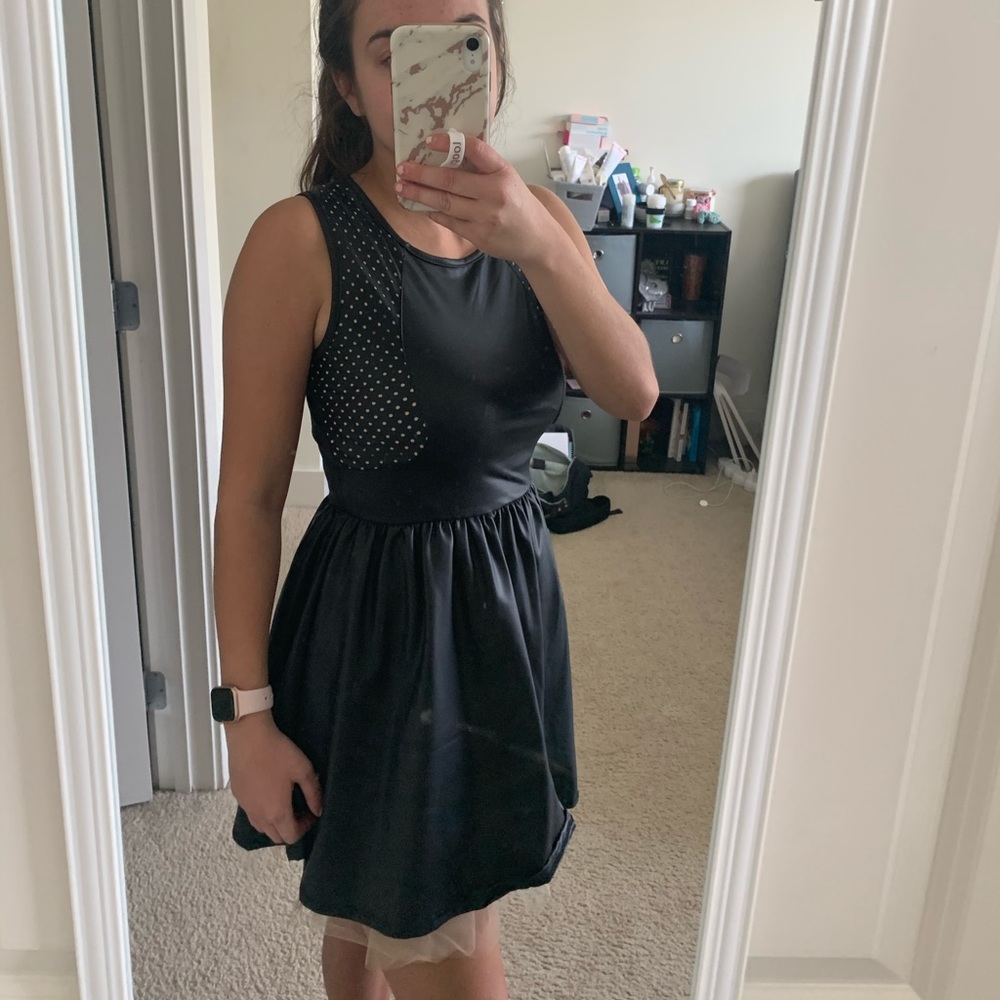 Black Leather Looking Dress